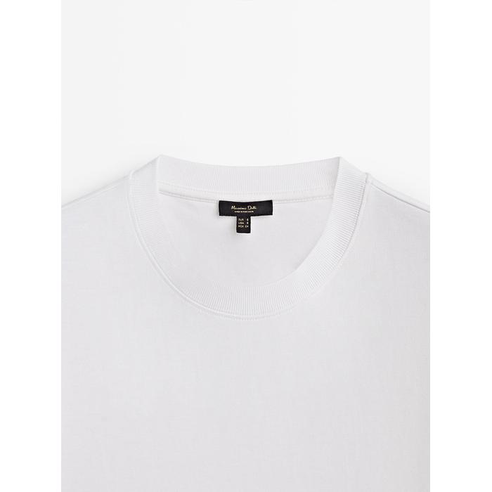 Round neck T-shirt цвет: Натуральный, кремовый