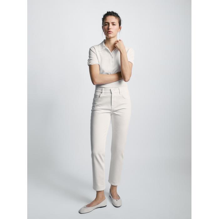 Cropped mid rise slim fit jeans цвет: Натуральный, кремовый