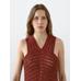 Openwork Crochet Knit Top цвет: Цвет черепицы