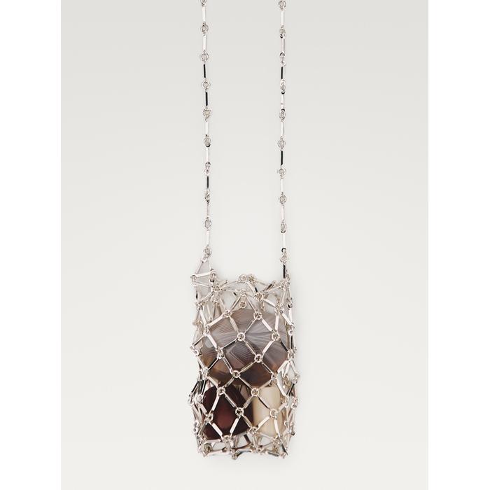 Stone net necklace цвет: Серебряный