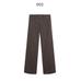 Wide leg low rise striped trousers цвет: Коричневый