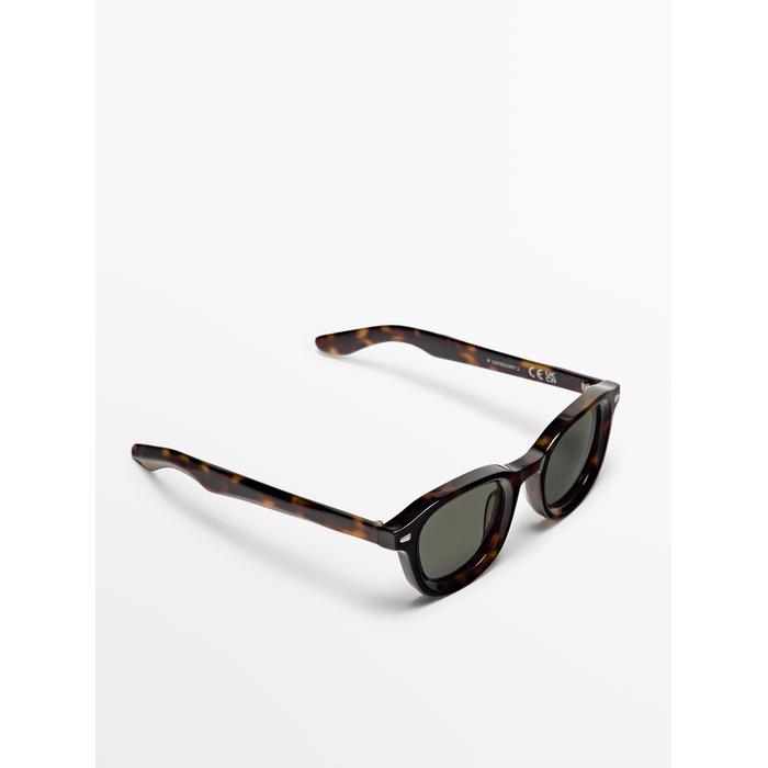 Tortoiseshell effect round sunglasses цвет: Коричневый