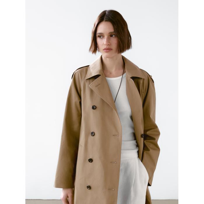 100% cotton trench coat цвет: Коричневый