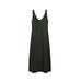 Midi dress 100% linen цвет: Темно-зеленый