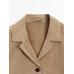 Flowing suede leather blazer цвет: Песочный