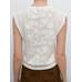 Sleeveless top with lace detail цвет: Натуральный, кремовый