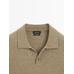 Rib knit polo 100% cashmere цвет: Хаки