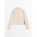 Short jacket with suede stitching цвет: Цвет льда