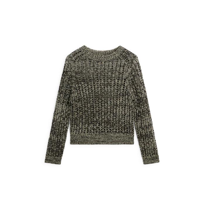 Open-knit sweater with cotton цвет: Желтый