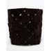Suede leather shopper bag with studs цвет: Коричневый