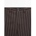Wide leg low rise striped trousers цвет: Коричневый