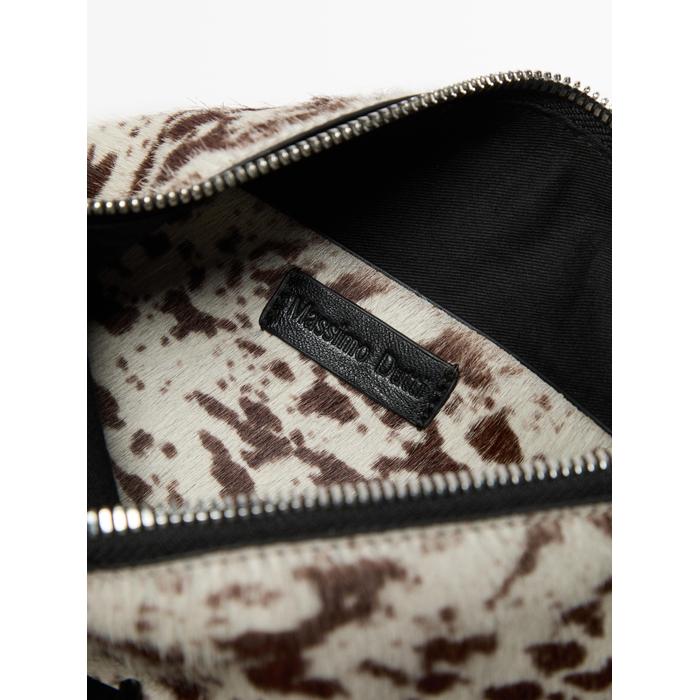 Animal print mini leather handbag цвет: Белый
