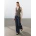 Crossed Mouliné Knit Vest цвет: Коричневый