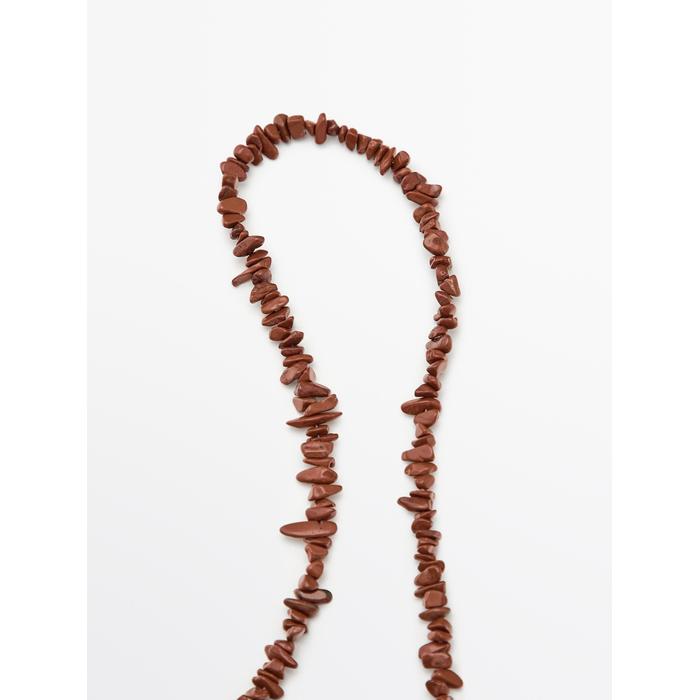 Stone necklace цвет: Гранатовый