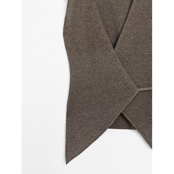 Crossed Mouliné Knit Vest цвет: Коричневый