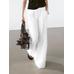 Wide-leg pants with contrast topstitching цвет: Белый
