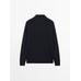 Rib knit polo 100% cashmere цвет: Темно-синий