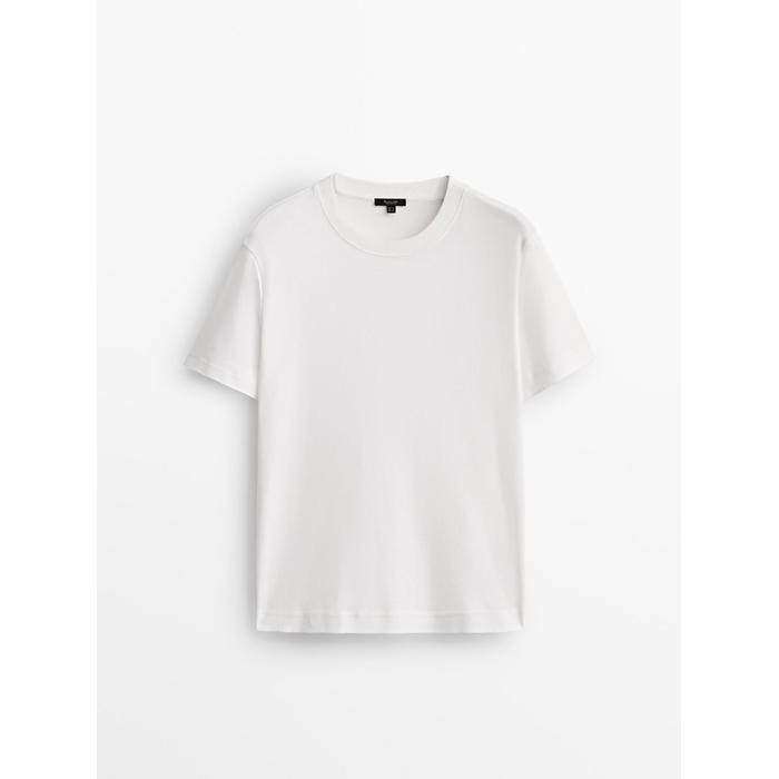 Round neck T-shirt цвет: Натуральный, кремовый