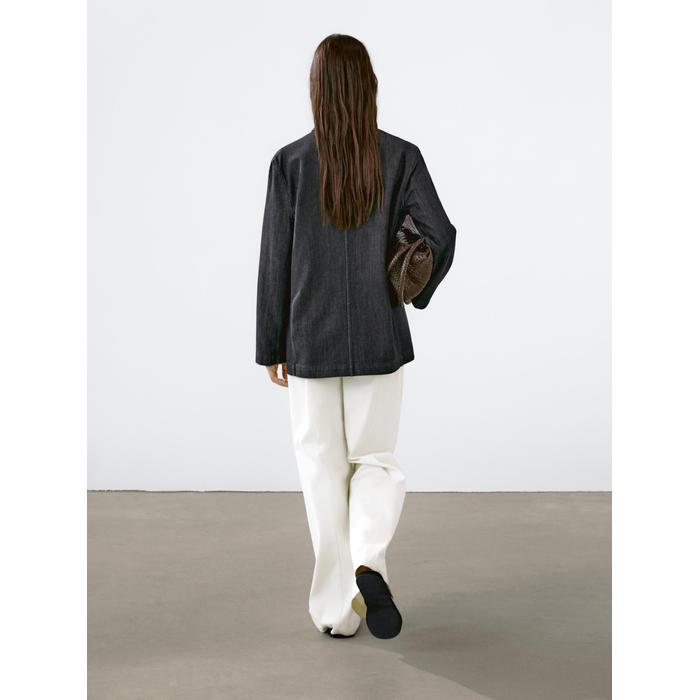 Loose-Fit Denim Blazer цвет: Черный