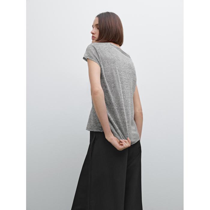 Short sleeve linen striped t-shirt цвет: Черный