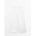 Wide-leg pants with contrast topstitching цвет: Белый