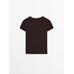 T-shirt with metallic studs detail цвет: Коричневый
