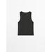 Halter top with studs цвет: Свинцовый
