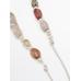 Leather cord belt with stones цвет: Жемчужно-серый