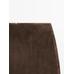 Suede leather mini skirt цвет: Коричневый
