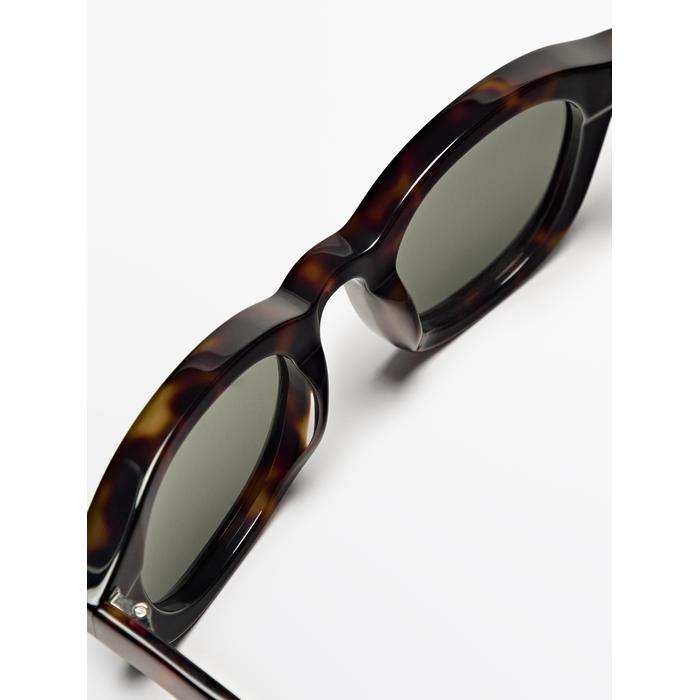 Tortoiseshell effect round sunglasses цвет: Коричневый
