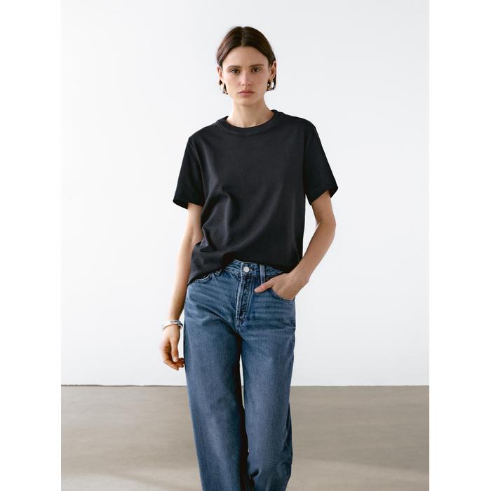T-shirt round neck 100% cotton цвет: Черный