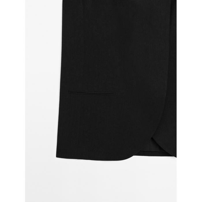 Waistcoat with linen turtleneck цвет: Черный