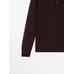 Rib knit polo 100% cashmere цвет: Гранатовый