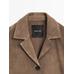 Fluid suede leather jacket цвет: Кротово-коричневый