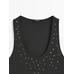 Halter top with studs цвет: Свинцовый
