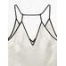 Satin halter top with vivid detail цвет: Натуральный, кремовый