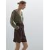 Шорты из смесового льна Tencel™ со складками цвет: Коричневый