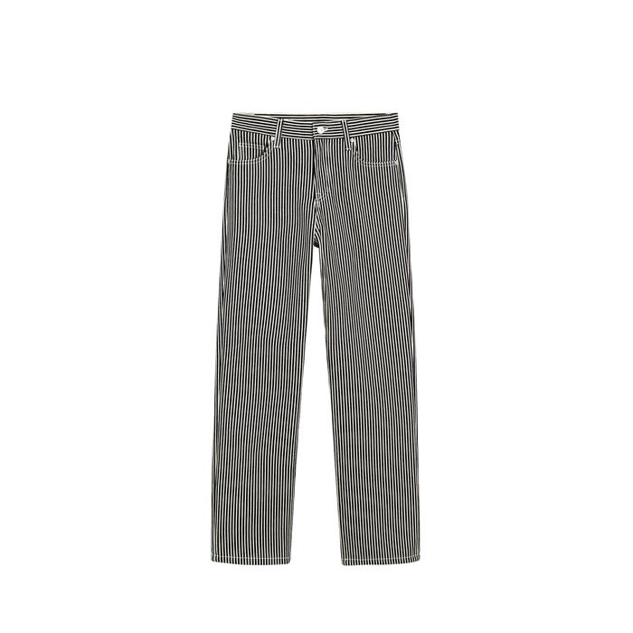 Straight fit denim trousers stripes цвет: Чернильно-синий