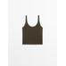 100% linen tank top цвет: Хаки