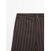 Wide leg low rise striped trousers цвет: Коричневый