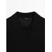 Openwork polo knit linen blend jumper цвет: Черный