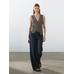 Crossed Mouliné Knit Vest цвет: Коричневый