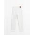 Cropped mid rise slim fit jeans цвет: Натуральный, кремовый