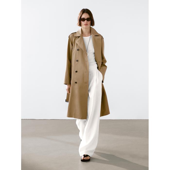 100% cotton trench coat цвет: Коричневый