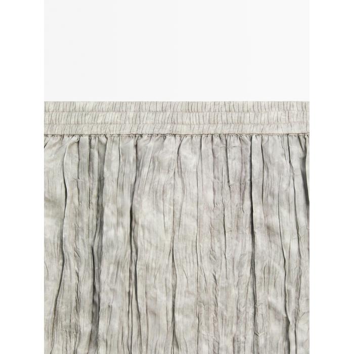 Fluid midi skirt with striped detail цвет: Дымчатый