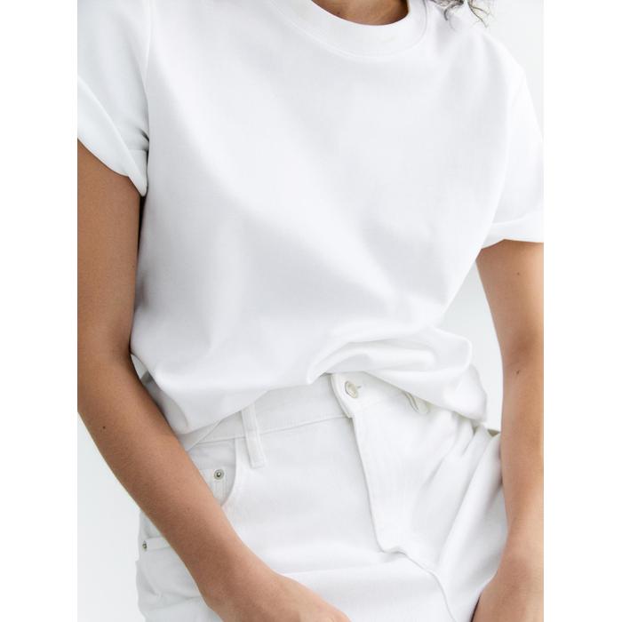 Round neck T-shirt цвет: Натуральный, кремовый