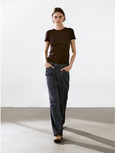 T-shirt with metallic studs detail цвет: Коричневый