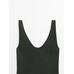 Midi dress 100% linen цвет: Темно-зеленый