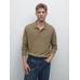 Rib knit polo 100% cashmere цвет: Хаки