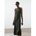 Midi dress 100% linen цвет: Темно-зеленый